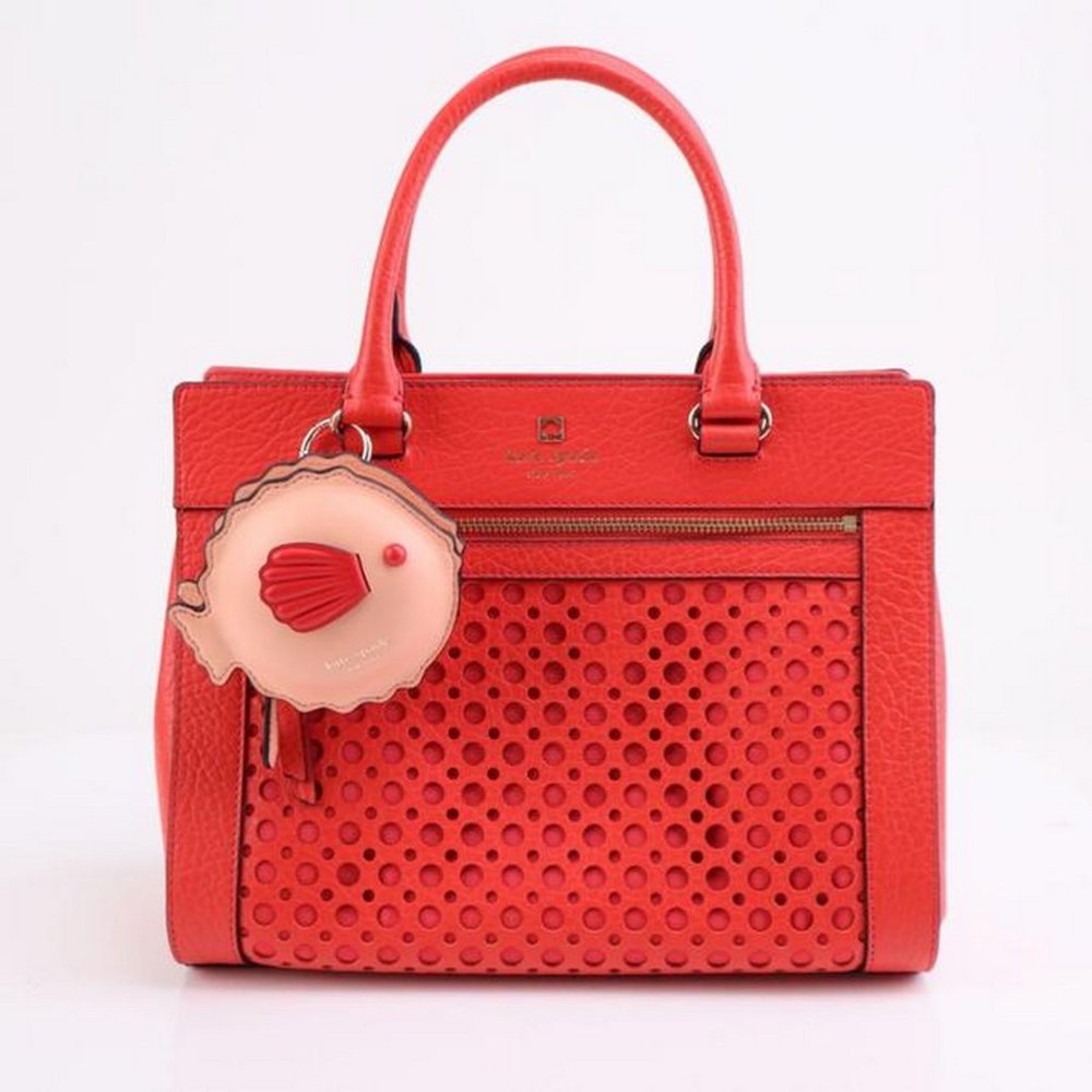NWT Kate Spade Fish Leather Coin Wallet, Guava Juice, Zip Closure, Bag Charm - Picture 3 of 10